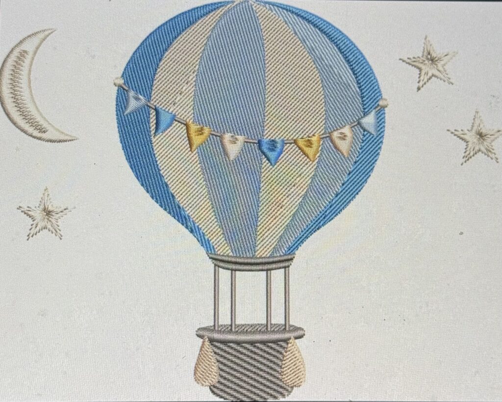 Motif Montglofière brodé our vêtement personnalisé bébé