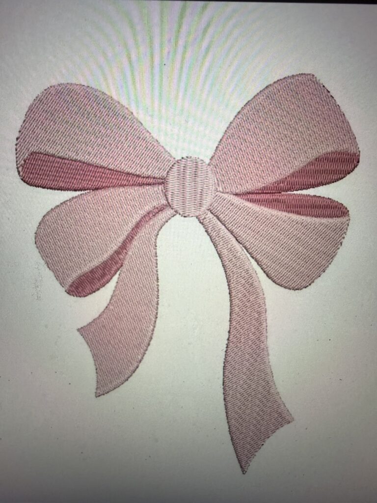 Motif Noeud brodé our vêtement personnalisé bébé