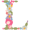 Motif Lettre fleurie brodé our vêtement personnalisé bébé